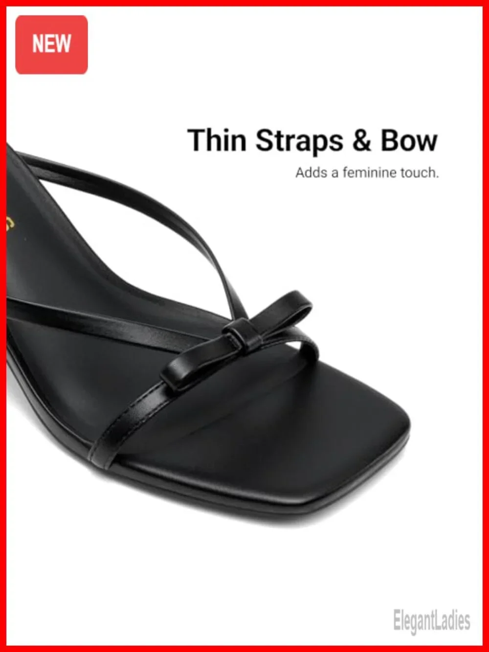 Kitten Heel Mule Sandals with Bow Thong Strap, Square Toe Slip On Dress Heels